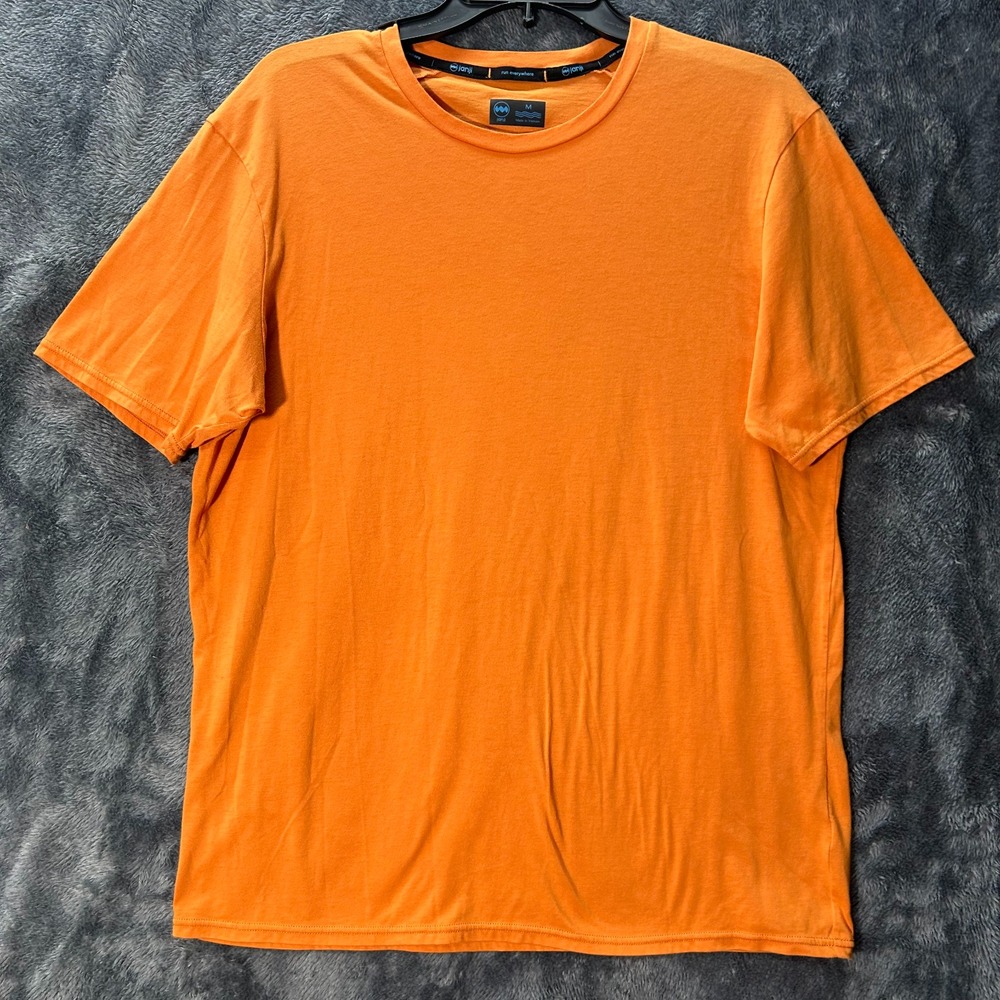 Janji Mens Size M Orange Short Sleeve Run All Day Athletic T Shirt (L3)